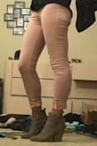 I am always weary when I buy shoes online because I float between a size 6.5 and 7 and I have somewhat what wide feet but these boots are the best fitting boots I have ever bought. There is the perfect amount of room for my feet so my toes are not crammed together. There isn't a lot of pressure on the ball of my foot when I walk in them so I can wear them all day long for multiple days in a row and my feet won't hurt. The color and fabric go with everything in my closet, super versatile, and I have received so many compliments on them. These boots fit like a glove and now I wear them almost every day. - Nicole C.