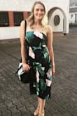 I ADORE this jumpsuit!!! Fits perfectly even on my hips, which is usually tricky because I am small up top and large on the bottom! - Alicia M.