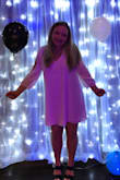 I ordered this dress the first time in white because my daughter fell in love with it !  Because she is a little chunky, she needed a flowy type of dress and this dress fit the bill perfectly.  She felt like a million dollars that night - which is why we ordered the same exact dress in this navy blue.  So thank you Lulus for making quality clothing at affordable prices.  We're customers for life ! - Kimberly T.