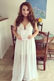 I wore it for my bridal shower & again on my honeymoon & received so many compliments. It's such a gorgeous dress & very flattering on the curves! - Jennifer P.