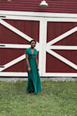 This dress is absolutely beautiful! The green color looked phenomenal on my brown skin and in pictures! I received so many compliments when I wore it to a friend's wedding. It was really nice to instantly change up the style when the bugs and cooler temperatures came out since the wedding was outside. - Joyce F.