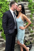This dress was PERFECT for the May wedding I went to at a gorgeous venue. I got multiple compliments on it and it was the perfect mix of sexy and classy. Perfect for if you don't know if it will be cool at night or not. Only downside is you have to wear a sticky bra, but that was just fine for me (and I even have smaller boobs). - Hannah S.