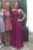 A little big but I could tighten the straps in the back. Supportive even without a bra. Did not need to get shortened because I wore it with heels. Very good quality for the price. - Ellie K.