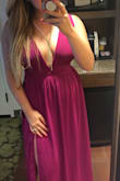 I loved this dress! I felt like a goddess in it! With a cute drop necklace and earrings, it's perfect. It was definitely a little bit small, and the straps were a little large for my shoulders and almost started to fall off. - Noura S.