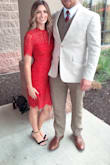 Perfect red dress. I absolutely loved it, fits Perfectly!! I wore this to a wedding, highly recommend this dress! - Kristiana L.