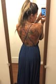 I ordered this dress as I am the maid of honour at my friend's wedding. This dress is so classy and fits perfectly. I was pleasantly surprised. The low/ backless back gives room to fit the girls. - Ruth S.