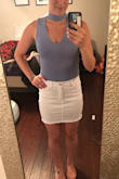 Being as tall as I am,  I'm very skeptical about bodysuits and have a hard time finding ones that fit properly. But after seeing the reviews I decided to try this one out, and medium fits like a glove! It's comfortable and has a sexy v-neck, highly recommend! - Kylen
