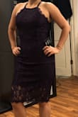 It's a pretty dress.
Fit like a glove.
Look little bit darker but still pretty. - Maria G.