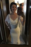 After I bought it in the maroon color I couldn't stop thinking about it in white! I've decided to wear this in my wedding! Nice stretchy, thick but breathable fabric and it hugs my curves! I'm going to wear a back necklace with it! - Kendra A.
