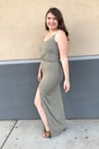 I originally ordered a M in this dress but I have a bigger butt so it was tighter than I wanted so I ordered the L and I absolutely love it! It's so comfy but it makes you look killer! I get so many compliments on it! Also I've worn it with a strapless bra and just breast petals and it looks good either way. - Kami C.