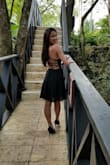 This dress was super cute and fun! The back detailing was absolutely gorgeous and the the fit was perfect. Did not have to fix the dress at all, the only downside is that this dress is pretty complicated to put on by yourself. Would definitely recommend! - Michelle N.