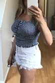 Super cute. Casual summer top. Keeper! Probably don't need a bra. - Jennifer G.