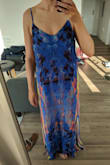 This is such a beautiful dress and can be worn to a variety of events. The colors pop and flatter all skin tones.
I'm 5'9" and it just skims the ground, although the straps are adjustable if you really needed to let it out. - Leah M.