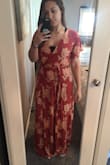 very happy with this buy. I'm 5'1" so I had to get the bottom hemmed and the material was a little heavier than I expected. Everything else fit perfectly and it's definitely worth the buy. Love this! - Mariah W.