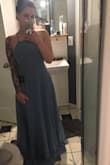 I bought this dress for a wedding I'm in that will be in Hawaii. I love this shade blue and can't wait to wear it! I will definitely have to get it hemmed as I do with most maxi dresses. This dress is the perfect combination of effortless yet elegant. I would say that it is fairly true to size...I am usually a true small but sometimes do an XS. In this case, the XS fit better. - Alyssa S.