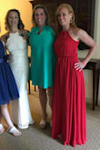 I bought this dress for my best friend's wedding. It was an outside ceremony and formal reception. I purchased this dress originally in small. It had a lot of extra fabric and the fit wasn't as flattering as the XS I exchanged it.
The xs was perfect (Mius the 1/2 inch I probably should have had it shortened by opted not to because of time restraints).
I absolutely recommend this dress. I received so many compliments on it and it was very comfortable and easy to wear. - Lauren