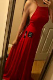 I ordered this for a couple's Photo shoot because I needed something flowy and long. I was a bit skeptical because I have had many bad online shopping experiences. However, when I got the dress and tried it on, it fit perfectly. I got a small and it fitted nicely with a little bit of breathing room. The color was beautiful and bright as well. Really good quality. I would definitely order other things from them as well. Highly recommend this dress. - Tina N.