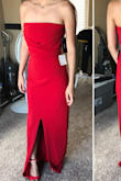 This dress is absolutely amazing! The color, the material everything about this dress is wonderful. I do not regret buying this dress at all, it's a little loose at my chest area but the rest fits perfectly. It was a little too long but I got it hemmed, all is well! :) HIGHLY recommend! - Michelle R.