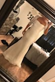 I am wearing this to my beach wedding next summer, and it is perfect! I do plan on adding a jewel belt to it to jazz it up a bit, and will have to get it shortened at the bottom, but it is beautiful! - Katijo L.