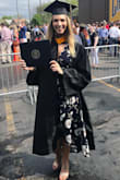Ordered this dress to wear for graduation and I absolutely love it! I ordered a medium and it fit perfectly. The high-low cut is super cute and I was so happy with the length of the dress. Since I am about 5'10", I am always worried that longer dresses will look flooded on me, but this dress swept along the ground WITH heels on. Will wear this again during the summer for sure! - Alicia W.