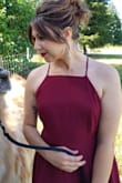 I could easily say I got a hundred compliments when I wore this dress to a wedding this weekend. It fits like a glove, but is also the tallest dress ever. I put on five inch heels with this dress and it still touched the floor by an inch, so if you're my height plan on pinning it or getting it altered(I would still say it's worth it). - Sara C.