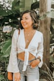 This top is a perfect fit, and so comfortable! I paired with a high waist Levi pants, and absolutely loved the outfit. - Danielle M.
