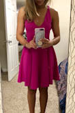 I love this dress! The material is nice and thick and is great quality. Not too long and the color is vibrant. - Joanna J.
