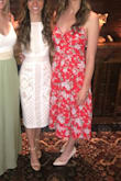 Wore this dress to a wedding shower and it was perfect. I'm usually between a small and a medium, ended up going with the medium and loved the fit/look - Natalie T.