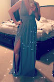 This dress is beautiful! It fits me perfectly and really shows off my body. - Maureen K.