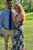 Such a beautiful dress!!! It fit me perfectly, and a great dress for a wedding! The leg slit was not too high it too low, just perfect!! It's a little long, but it worked out for me because I'm taller, but in case anyway is shorter, I would wear heels so you don't step on the dress!! I love it! - Amara N.