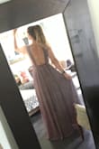 This is the perfect dress for me to wear in my friends wedding! Wonderful material and fits great!! Very happy with this purchase:) - Amy C.