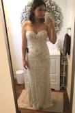 Beautiful beaded dress. Am thinking of wearing it for my wedding. Very heavy and good quality. Some stretch as well so it's comfy! - Christine