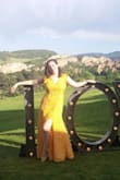 This is a really fabulous dress. The cut and print are so romantic and unique, and the yellow really pops in photos. I wore it to my cousin's wedding and got compliments from total strangers! My boyfriend was also a fan. :) Can't wait to wear it again! - Kathy O.
