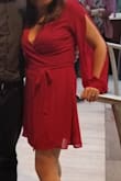 The fit is a little weird. It fits well if I stand still (though it's a bit low in the chest), but when I start moving around, or start sitting, etc, I have a constant fear I am flashing people my boobs. The pictures turned out amazing though! - Novina W.