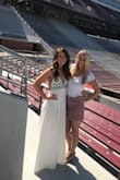 I wore this for my bridal shower, and it was perfect! It's so flowy and comfortable. The neckline is low cut, but not inappropriate. I felt elegant and beautiful! - Kierstin K.