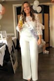I paired this jumpsuit with a white crochet crop top (also from Luluss) for my bridal shower. I absolutely loved the outfit and got a million compliments on it. To top it off, the jumpsuit was super comfortable. My only minor complaint, as with most strapless tops, is that you have to re-adjust frequently. Other than that it was perfect and I would purchase again in a different color. - Casey G.