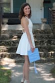 Wasn't sure whether to order an x-small or a small based on reviews. Ended up ordering an xs and, although it was a bit snug up top, I think if I had done a small the back would have been loose. I've gotten so many compliments. The pearl back is truly beautiful. - Sofie D.