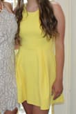My 16 yr old daughter wore this dress for a wedding and it was perfect.  Adorable and flattering yet age appropriate.  Well made and fit true to size. - Kathie C.