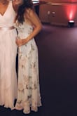 I wore this to an outdoor wedding and was complimented so much. Fit me perfectly other than having to get it hemmed. Love the floral design. - Patricia D.