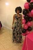 Very long, very cute, I did wear it to a women conference and all the ladies ask about it it's flowy and sexy too. - Nickeisha B.