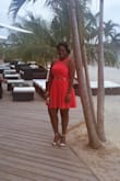This dress fit perfectly.  I received so many compliments at the wedding I attended. - Sabrina C.