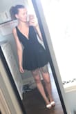 I love this dress. The material is thick enough that there isn't a need for a bra. It gives amazing cleavage. Also I was worried about the length but it looks cute and the shorts make it that much better. Comfy as well! 10/10! - Sydney H.