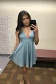 I wore this to a wedding and it was perfect for their outside venue. The material was light and the halter straps gave me the perfect support for the girls. Easily can be dressed up and down, can't wait to wear it again! - Alexis K.