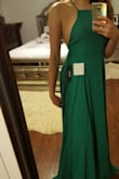 This dress is absolutely amazing!! It's about 4 to 5 inches too long on me without heels but that's completely fine with me! It runs a little big, I was thinking about buying an M or S but so glad I went with the XS! It fits perfectly,and is so so flowy! - Elina M.