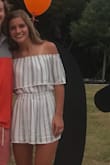 My daughter wore this to a grad party and it was super cute on. Material is substantial enough to not be see through. - Debbie L.