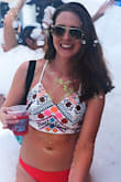 I love this cute top. I ordered it to wear to a music festival and it was just perfect. The colors are so vivid. I saw others saying it ran large and they were correct. I usually get a S in tops and I ordered an XS in this. The XS was even a tiny bit big, but luckily you can tighten it as much as you need with the straps. I highly recommend! - Jennifer W.