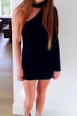 I loved this dress! It fitted snug and perfect, yet let me move and I didn't feel uncomfortable. It is super flattering! I wore this to formal and got compliments all night. I'd recommend this dress to anyone! - Sage F.