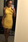 I was nervous about ordering a small because I have such large breast but small waist. After reading reviews I ordered a small and an so happy! There is no stretch to the material, just as a heads up, but it's not necessarily a bad thing! Love it and cannot wait to wear it to a wedding coming up! - Jacqueline V.