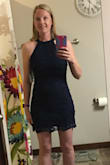 I absolutely love this dress. I purchased for my brother's wedding I have coming up. The fabric is nice because it has some weight to it so it lays really nice and hides my baby belly from having two kids. I would highly recommend it! - MacKenzie S.