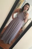 I ordered this dress to wear to a fundraiser gala. I was nervous about the fit, but when it arrived, it (miraculously) fit perfectly! I was very pleasantly surprised. The top was secure in the bust area, and made me feel really comfortable. I intended to wear a flat shoe with the dress, but ended up getting about a 2 1/2 inch heel and it was perfect. - Dana R.